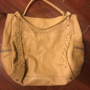 Kenneth Cole braided tassel tote
